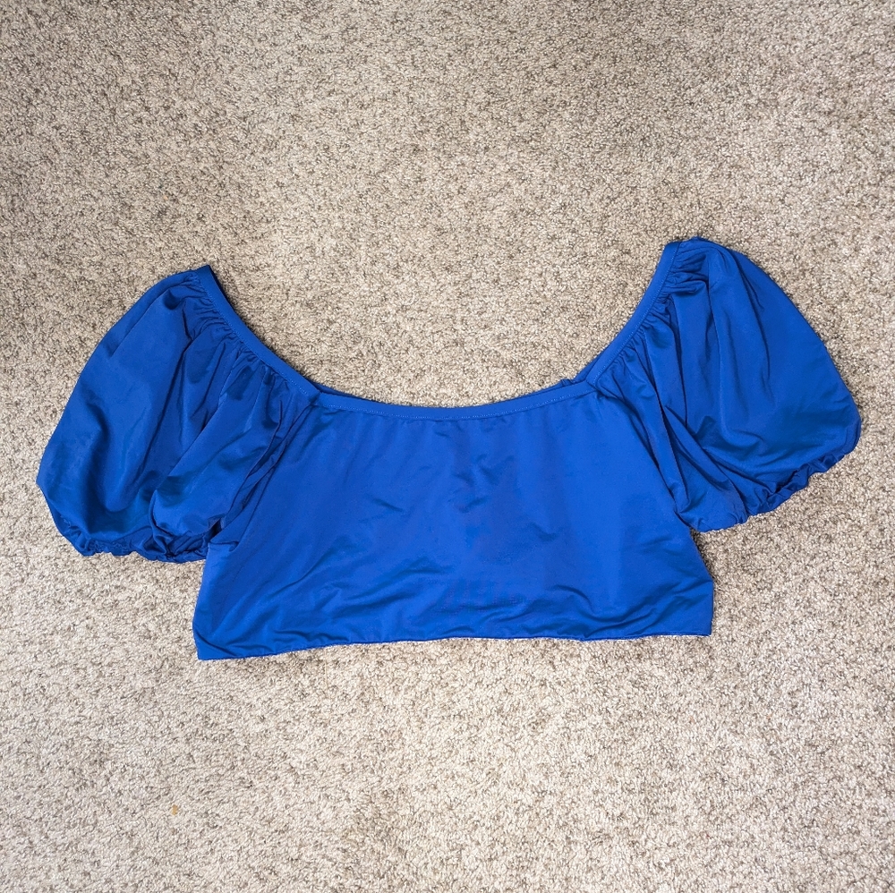 Knix Blue Crop Top Swimsuit Size XXXXL